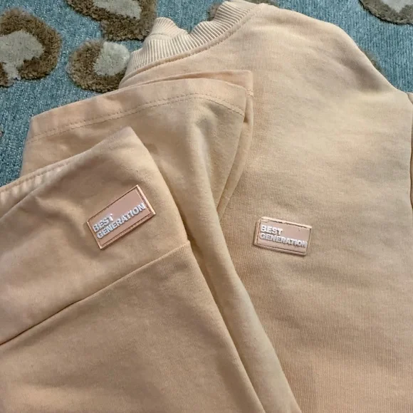 Zara Light Peach Kids Lounge Set - Picture 17 of 17
